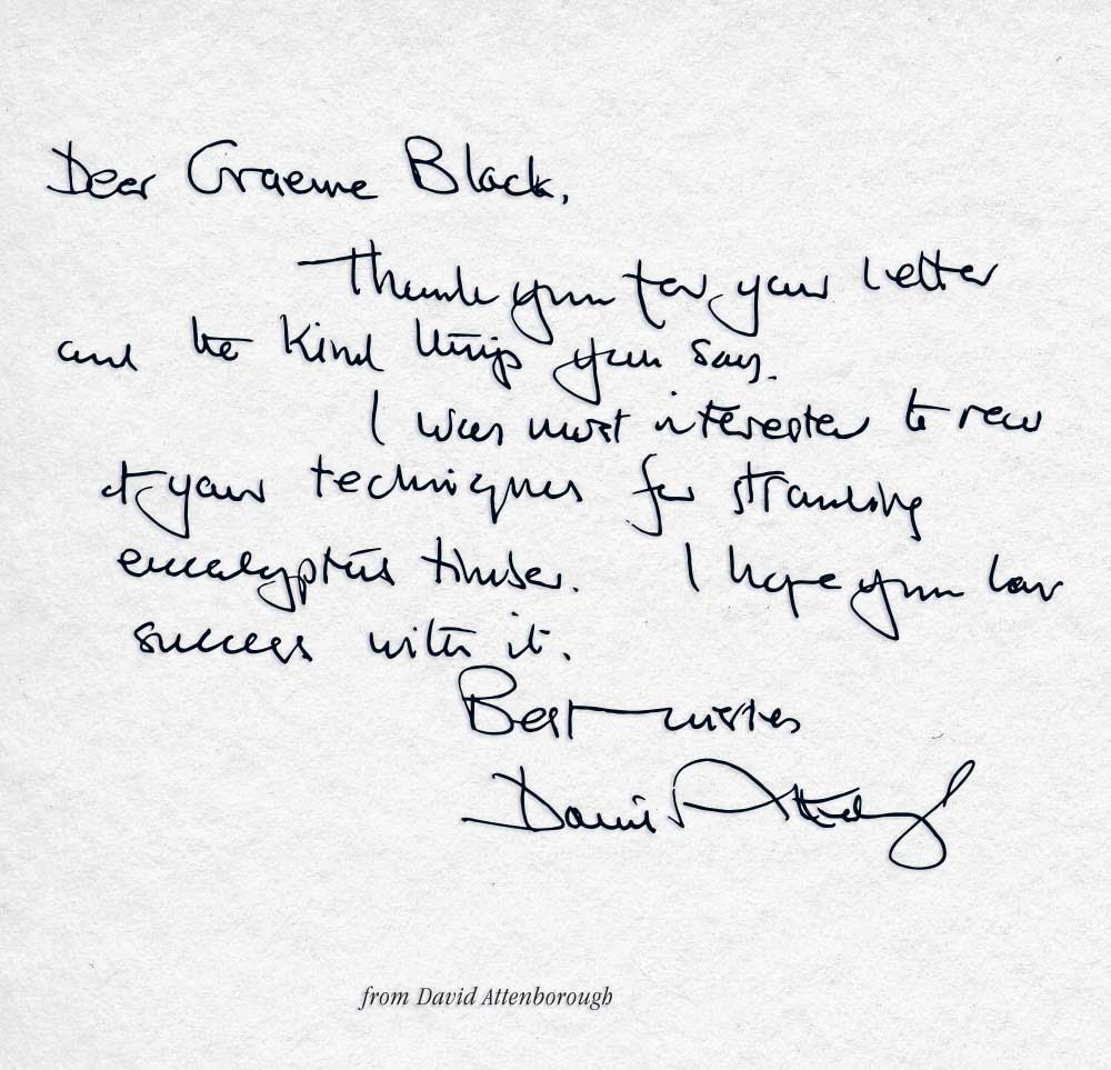A thank you letter from Sir David Attenborough.